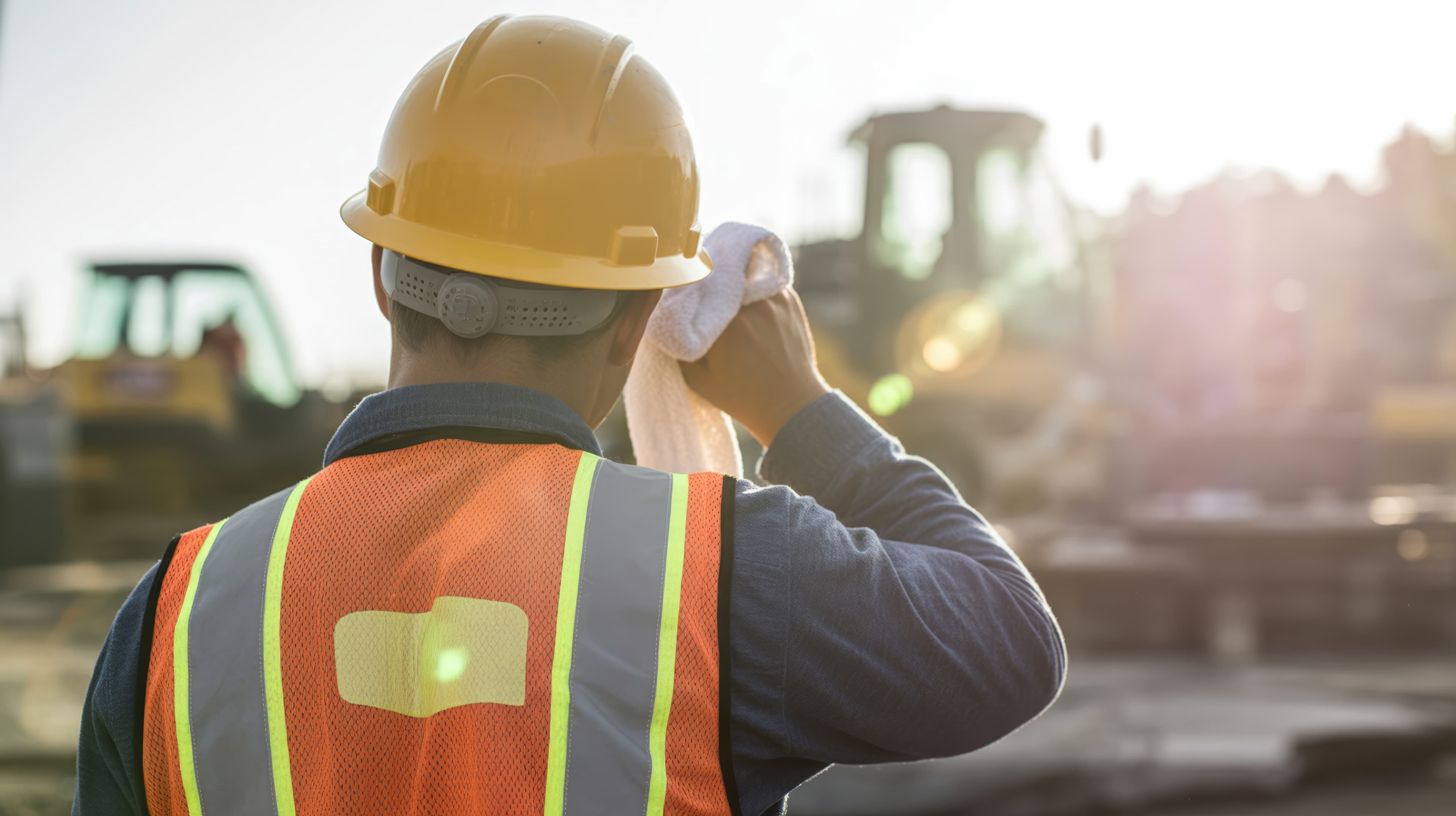 construction worker in Qld heat